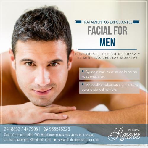 Tratamiento facial para hombres  Clínica Re - Imagen 1