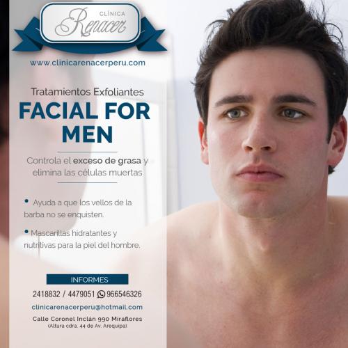 Hidratación facial para hombres  Clínica R - Imagen 1