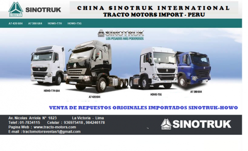 CHINA SINOTRUK INTERNATIONAL  TRACTO MOTORS  - Imagen 1