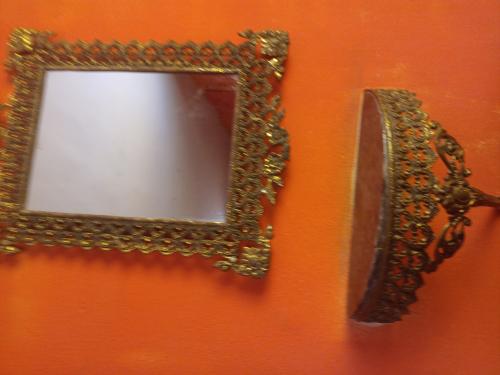 Vendo mesas y espejo de bronze mesa de cedro - Imagen 3
