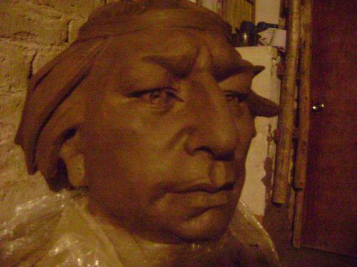 vendo busto de seÑor de sipan de escultura p - Imagen 1