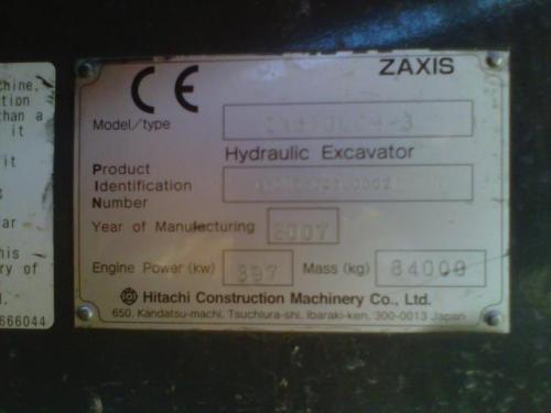 wwwpesietservicecom Excavadora Hitachi ZX8 - Imagen 3